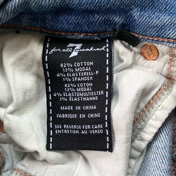 7 For All Mankind Luxe Vintage High Rise Skinny Jeans - Picture 11 of 12